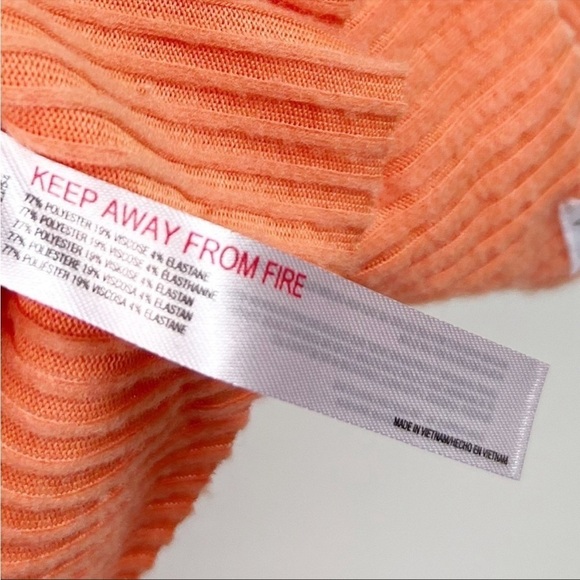 NWT Urban Outfitters Out From Under Colette Ribbed Hooded Cardigan in Orange - Picture 5 of 6